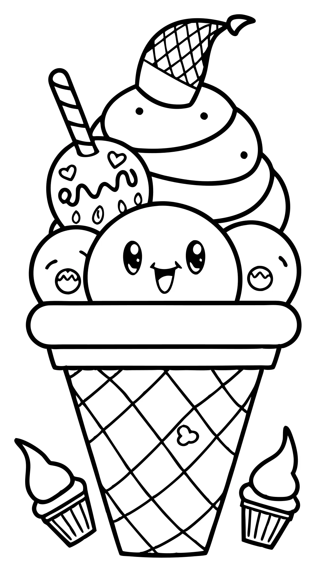 ice cream printable coloring pages